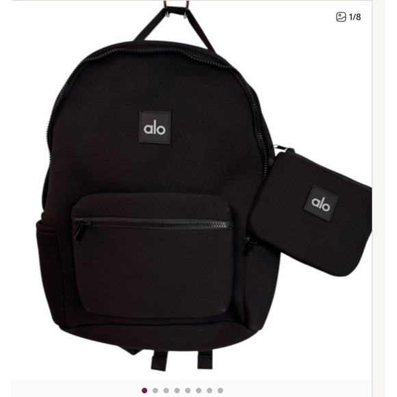 ALO Yoga Handbags - ALO Backpack NWT Black Stow Backpack with Detachable Pouch MSRP $195